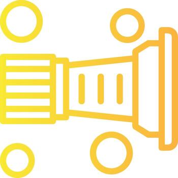 Fire Hose Nozzle Linear Gradient Icon vector