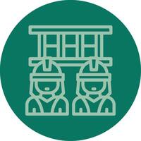 Fireman-s Carry Line Multi color Icon vector
