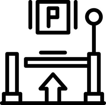 Exit ramp Line Icon vector