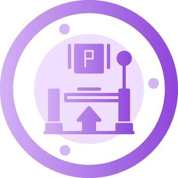 Exit ramp Glyph Gradient Icon vector