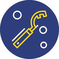 Fire Hose Connector Wrench Dual Line Circle Icon vector