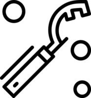 Fire Hose Connector Wrench Line Icon vector