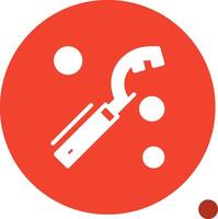 Fire Hose Connector Wrench Glyph Shadow Icon vector