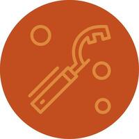 Fire Hose Connector Wrench Line Multi color Icon vector