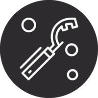 Fire Hose Connector Wrench Inverted Icon vector
