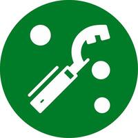 Fire Hose Connector Wrench Glyph Circle Icon vector