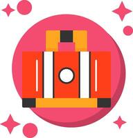 bombero equipo bolso cola color icono vector