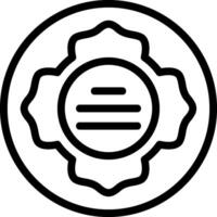 Firefighter Patch Line Icon vector