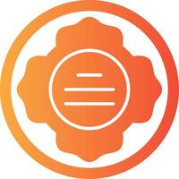Firefighter Patch Solid Multi Gradient Icon vector
