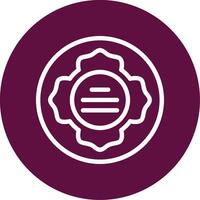 Firefighter Patch Outline Circle Icon vector