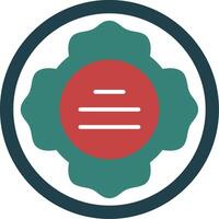 Firefighter Patch Line Two Color Icon vector