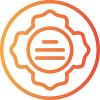 Firefighter Patch Linear Gradient Icon vector