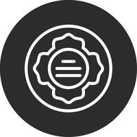 Firefighter Patch Inverted Icon vector