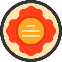 Firefighter Patch Flat Icon vector