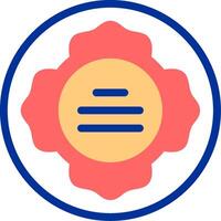 Firefighter Patch Color Filled Icon vector