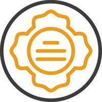 Firefighter Patch Glyph Two Color Icon vector