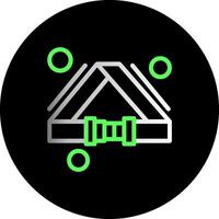 Fire Hose Strap Buckle Dual Gradient Circle Icon vector