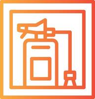 Fire Extinguisher Cabinet Linear Gradient Icon vector