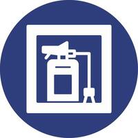 Fire Extinguisher Cabinet Glyph Circle Icon vector