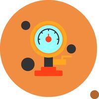 Fire Hose Test Gauge Flat Shadow Icon vector