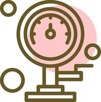 Fire Hose Test Gauge Linear Circle Icon vector