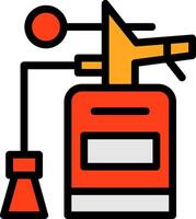 Fire Extinguisher Pull Pin Line Filled Icon vector