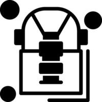 Firefighter's Radio Clip Glyph Icon vector