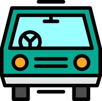 Car Line Filled Icon vector