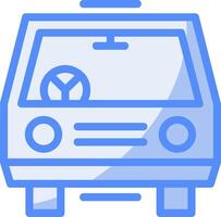 Car Line Filled Blue Icon vector