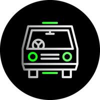 Car Dual Gradient Circle Icon vector