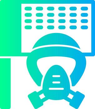 Firefighter Flag Solid Multi Gradient Icon vector