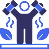 Exercise Solid Two Color Icon vector