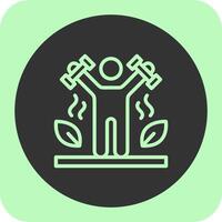 Exercise Linear Round Icon vector