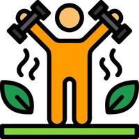 Exercise Line Filled Icon vector