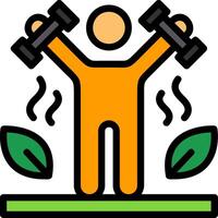 Exercise Line Filled Icon vector