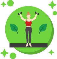 Exercise Tailed Color Icon vector