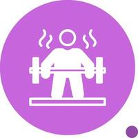 Workout Glyph Shadow Icon vector