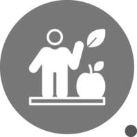 Healthy Diet Glyph Shadow Icon vector