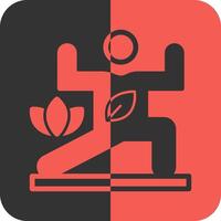 Active Lifestyle Red Inverse Icon vector