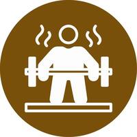 Workout Glyph Circle Icon vector