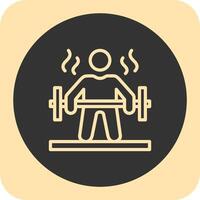 Workout Linear Round Icon vector