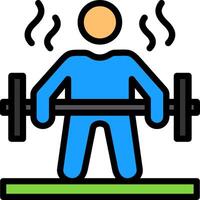 Workout Line Filled Icon vector