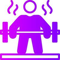 Workout Solid Multi Gradient Icon vector