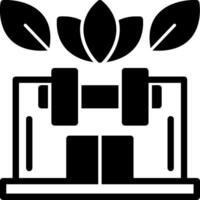 icono de glifo de gimnasio vector