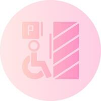 Wheelchair-accessible parking Gradient Circle Icon vector