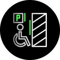 Wheelchair-accessible parking Dual Gradient Circle Icon vector