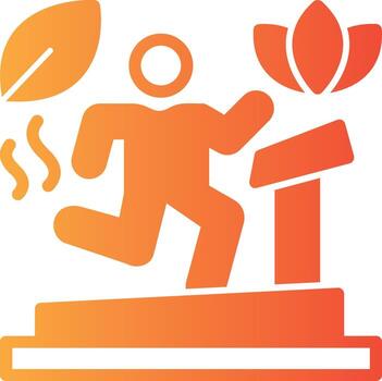 cardio sólido multi degradado icono vector