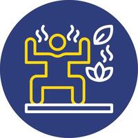 Strength Training Dual Line Circle Icon vector