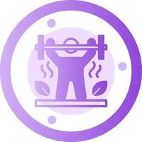 Weightlifting Glyph Gradient Icon vector