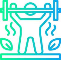 Weightlifting Linear Gradient Icon vector